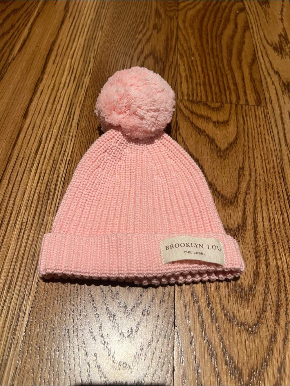 Pink Pom Pom Knit Hat for baby 0-3 months